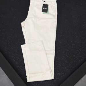 CALCA SOUL SARJA SLIM ESSENCIAL AREIA CLARO 44