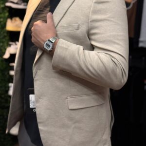 BLAZER SOUL SLIM MALHA PIQUET AREIA CLARO 50