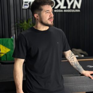 CAMISETA SOUL SLIM ALGODÃO PIMA PRETO GG