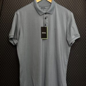POLO SOUL SLIM FALSO LISO AZUL CLARO M