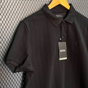 POLO SOUL SLIM MALHA TRABALHADA PRETO G
