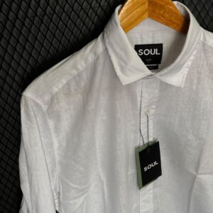CAMISA SOUL SLIM CAMBRAIA DE LINHO BRANCO 5