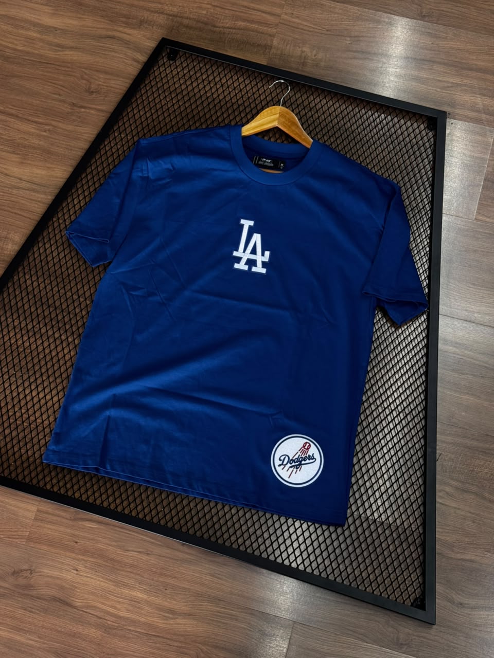 CAMISETA. LOS ANGELES DODGERS 100%ALGODÃO TAM:G AZUL (PRODUTO IMPORTADO)