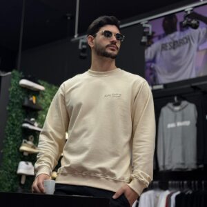 BLUSAO MOLETOM REPLAY G BEGE ITALIAN