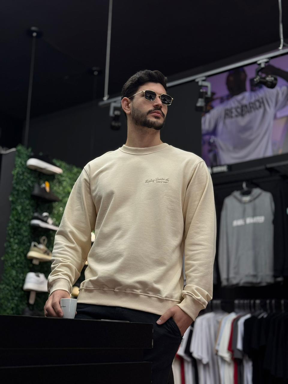 BLUSAO MOLETOM REPLAY P BEGE ITALIAN - Imagem 2