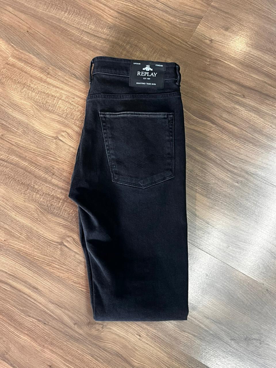CALCA JEANS REPLAY NEAAL SKINNY 38 PRETO - Imagem 7